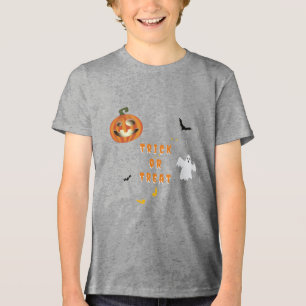 T-shirt En Tri-matière Halloween des friandises ou un sort