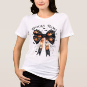 T-shirt En Tri-matière Halloween Éffrayant Mama noir Bow Coquette (Recto)