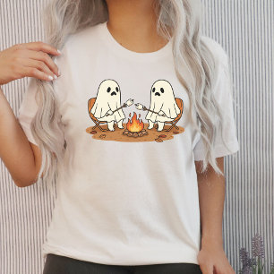 T-shirt En Tri-matière Halloween Éffrayant S'mores Feu de Campfire Ghost