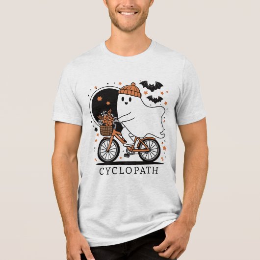 T-shirt En Tri-matière Halloween Funny Ghost Cyclopath (Recto)