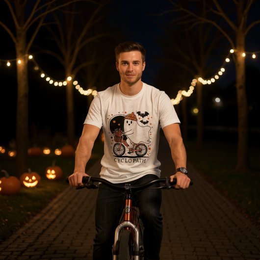 T-shirt En Tri-matière Halloween Funny Ghost Cyclopath