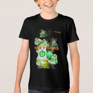 T-shirt En Tri-matière Halloween Green deep sea Ghost Png, tendance