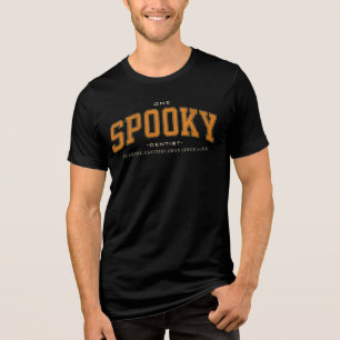 T-shirt En Tri-matière Halloween moderne Éffrayant Dentist Est. Date pers