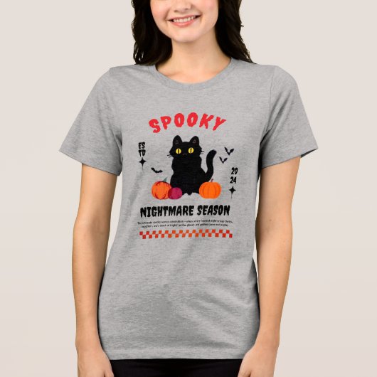 T-shirt En Tri-matière Halloween noir et orange (Recto)