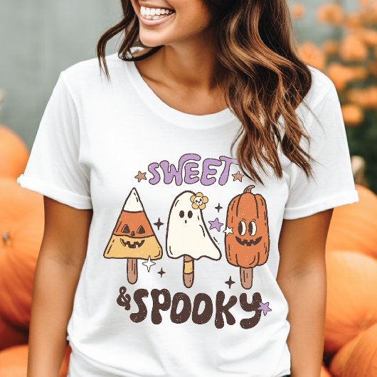 T-shirt En Tri-matière Halloween rétro doux et Éffrayant