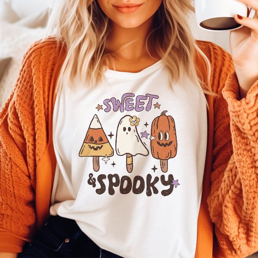 T-shirt En Tri-matière Halloween rétro doux et Éffrayant