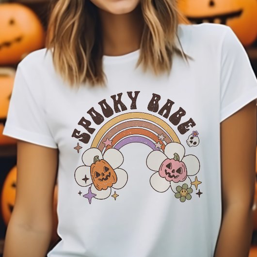 T-shirt En Tri-matière Halloween rétro Éffrayant Babe