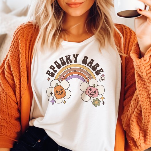 T-shirt En Tri-matière Halloween rétro Éffrayant Babe