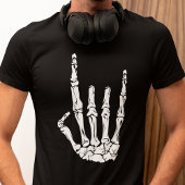T-shirt En Tri-matière Halloween Skeleton Rock Hand Heavy Metal Fans
