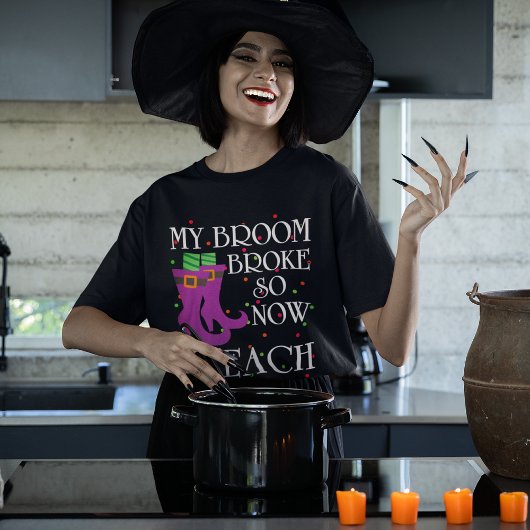 T-shirt En Tri-matière Halloween sorcière enseignant Funny moderne