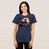T-shirt En Tri-matière Halloween Steampunk Witch Vol au clair de lune (Recto plein)