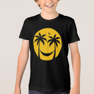 T-shirt En Tri-matière Hamac Tropical Sunset - Plage Minimale de palmiers
