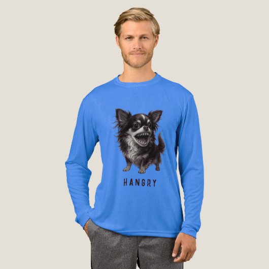 T-shirt En Tri-matière Hangry Chihuahua - Funny Aggressive angresse (Recto complet)