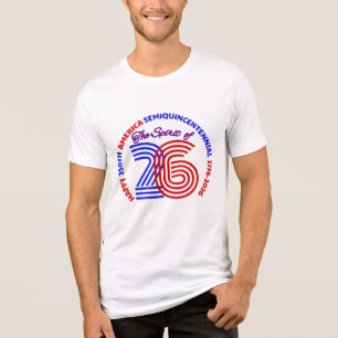T-SHIRT EN TRI-MATIÈRE HAPPY 250E SEMIQUINCENTENNIAL AMÉRICAIN 1776-2026