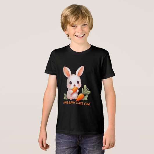 T-shirt En Tri-matière Happy Bunny with Carrot (Recto plein)