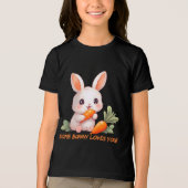 T-shirt En Tri-matière Happy Bunny with Carrot (Recto)