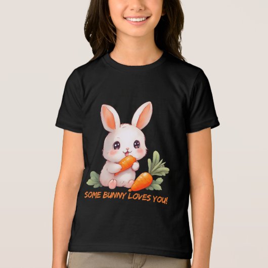 T-shirt En Tri-matière Happy Bunny with Carrot (Recto)