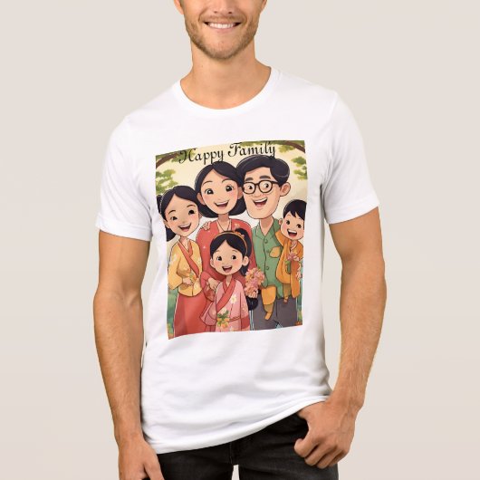 T-shirt En Tri-matière Happy family (Recto)