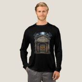 T-shirt En Tri-matière Happy Halloween Crypt avec Gargoyles (Recto complet)