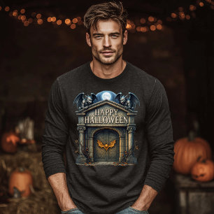 T-shirt En Tri-matière Happy Halloween Crypt avec Gargoyles