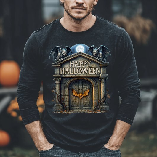 T-shirt En Tri-matière Happy Halloween Crypt avec Gargoyles