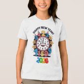 T-shirt En Tri-matière Happy New Year 2026 Countdown Clock (Recto)