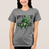 T-shirt En Tri-matière Happy St. Pat-Rex Day Tri-Blend Shirt (Recto)