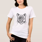 T-shirt En Tri-matière Harris 2024 Design de chat Tee politique (Recto)