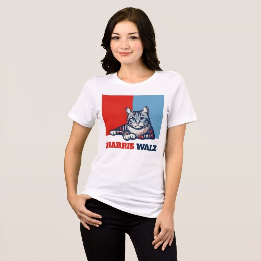 T-shirt En Tri-matière Harris Walz 2024 Manifestement Chat (Recto plein)