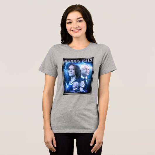 T-shirt En Tri-matière Harris Walz 2024 Retro 90s Style (Recto plein)