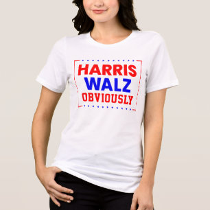 T-shirt En Tri-matière Harris Walz évidemment Kamala Harris pour le prési
