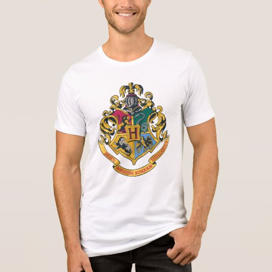 T-shirt En Tri-matière Harry Potter| Cimier de Poudlard - Couleur complèt (Recto)