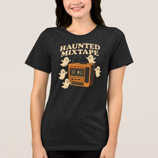 T-shirt En Tri-matière Hauné Mixtape Halloween Éffrayant Ghost Design (Recto)