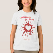 T-shirt En Tri-matière Heart Splash Art – Creative Love Expression Design (Recto)