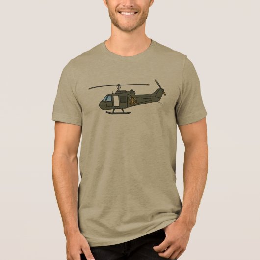 T-shirt En Tri-matière Helicopter Army UH1 HUEY (Recto)