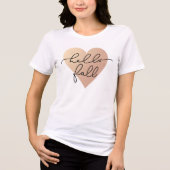 T-shirt En Tri-matière Hello Fall Love Heart (Recto)