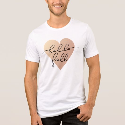 T-shirt En Tri-matière Hello Fall Love Heart (Recto)