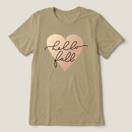 T-shirt En Tri-matière Hello Fall Love Heart (Design Recto)