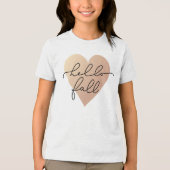 T-shirt En Tri-matière Hello Fall Love Heart (Recto)