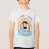 T-shirt En Tri-matière Hello Kindergarten - Personalized Shirt For Boy (Recto)