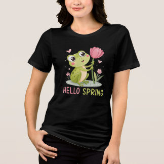 T-shirt En Tri-matière Hello Spring Frog, Nature Lover
