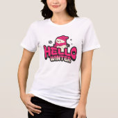 T-shirt En Tri-matière Hello Winter Cute Snowman  (Recto)