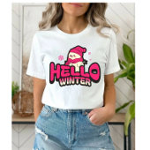 T-shirt En Tri-matière Hello Winter Cute Snowman 