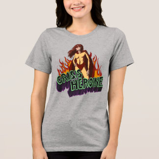 T-shirt En Tri-matière Héroïne de crise drôle énergie chaos rétro bande d