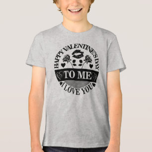 T-shirt En Tri-matière Heureuse Sainte-Valentin À Moi Je T'Aime-58771