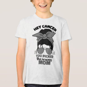 T-shirt En Tri-matière Hey Cancer Cerveau Tumeur Guerrière Femmes Maman M