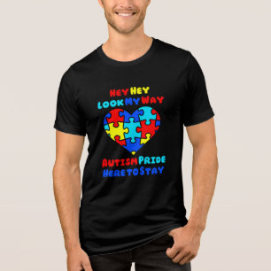 T-shirt En Tri-matière Hey, regarde ma voie — Autism Pride, ici pour rest