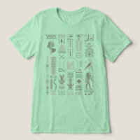 Hiéroglyphes égyptiens anciens Tri-Blend Chemise