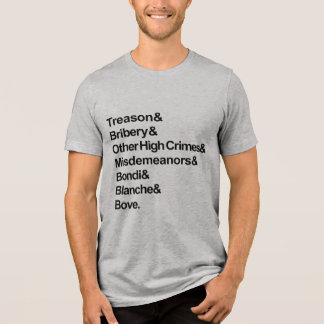 T-shirt En Tri-matière High Crimes & Misdemeanors - Impeach Bondi Blanche