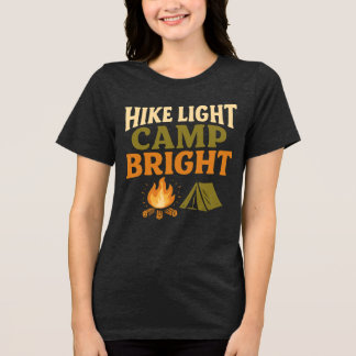 T-SHIRT  EN TRI-MATIÈRE HIKE LIGHT, CAMP BRIGHT ULTRALIGHT BACKPACKING 
